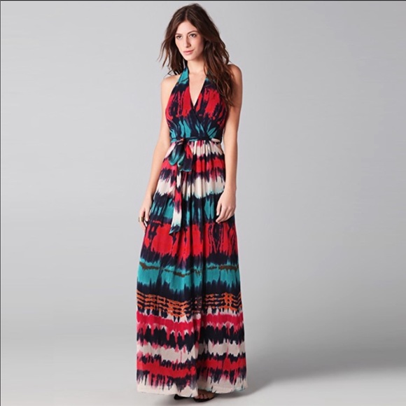 Milly Dresses & Skirts - Milly Gustavia Halter Tie Dye Maxi Dress